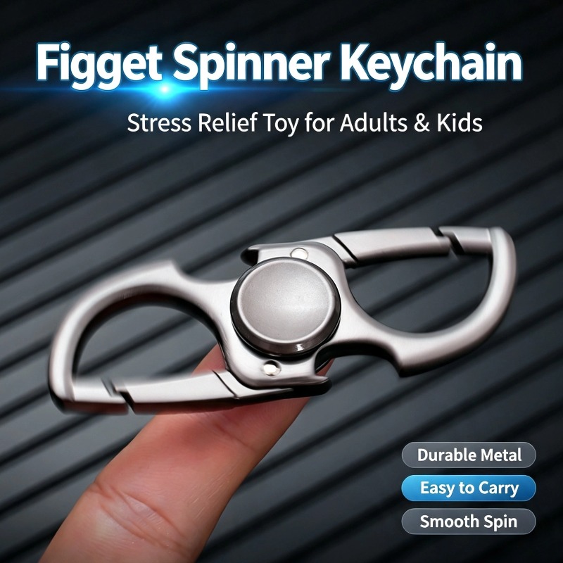 Keychain Multi Tool - Metal Fidget Spinner Carabiner Multi-Tool Outdoor