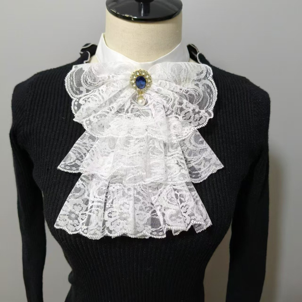 Men'S Victorian Accessories - New Detachable Victorian Lace Collar Layered