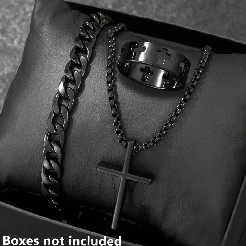 Cross-Style Accessories Set Br - Men Accessories Ring And Bracelet recension och pris