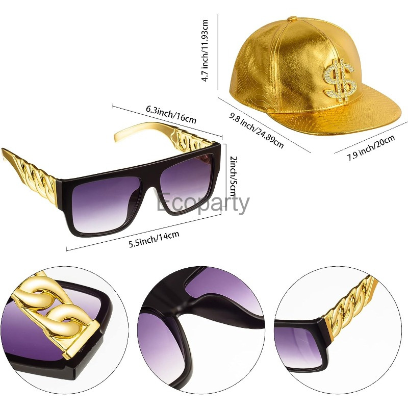 80s 90s Hip Hop Costume Access - Men Accessories Ring And Bracelet recension och pris