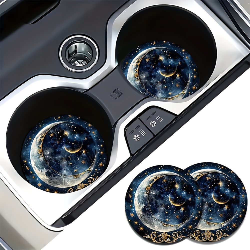 2pcs Starry Night Moon Car Cup - Men Accessories Elegant recension och pris