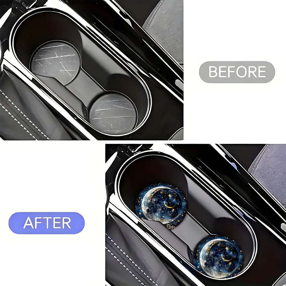 2pcs Starry Night Moon Car Cup - Men Accessories Elegant recension och pris