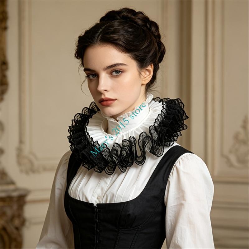 Victorian Layered Lace Ruffle  - Men'S Victorian Accessories recension och pris