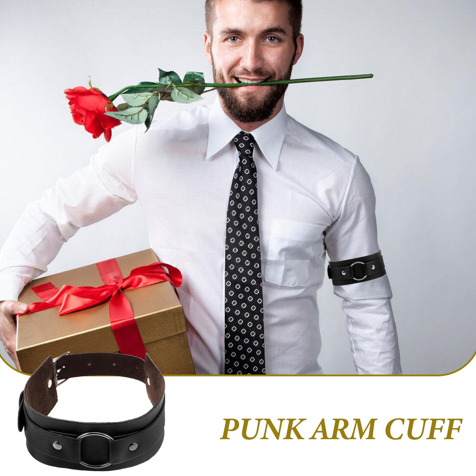 Adjustable Arm Band for Men Pu - Men Accessories Ring And Bracelet recension och pris