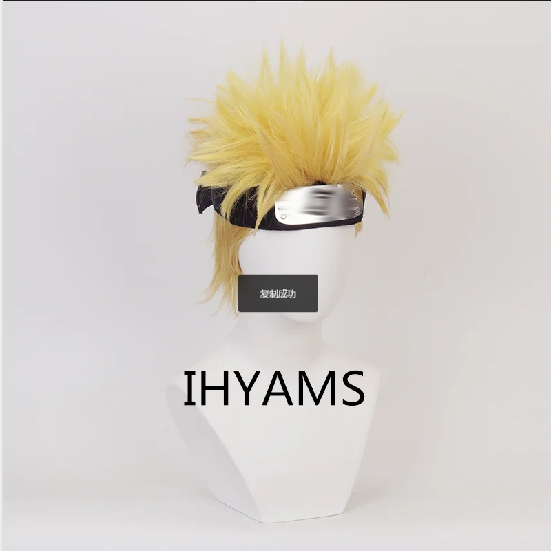 Uzumaki Cosplay Wigs 30cm Shor - Men'S Yellow Accessories recension och pris