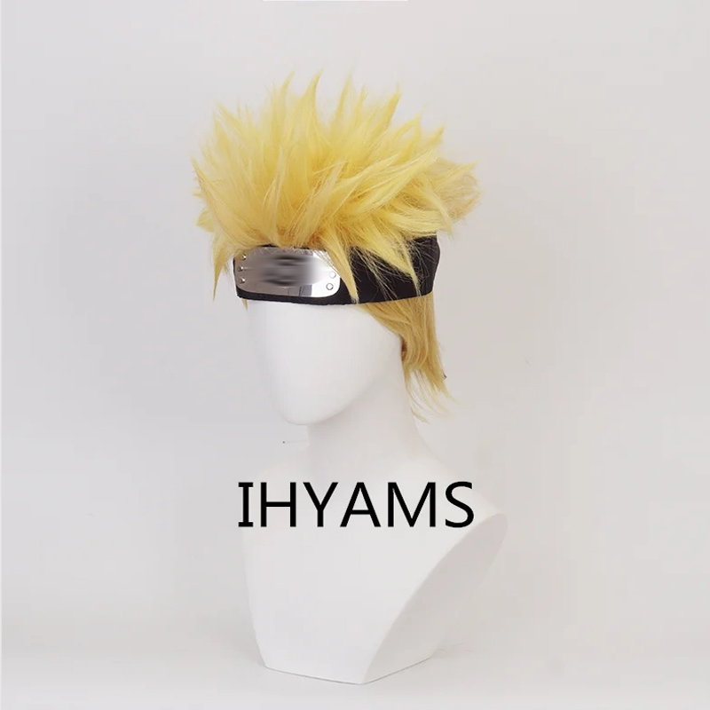 Uzumaki Cosplay Wigs 30cm Shor - Men'S Yellow Accessories recension och pris