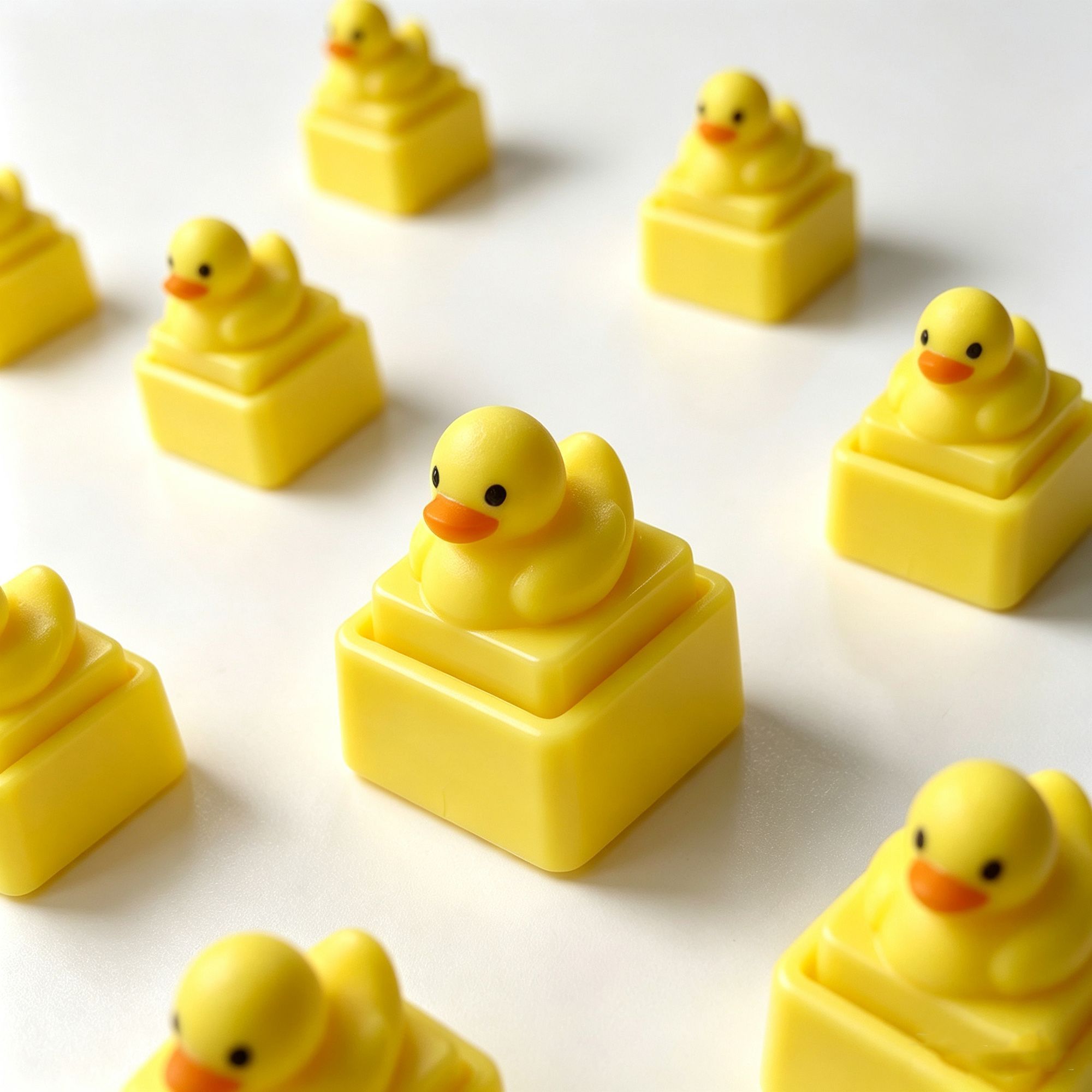 Cute Yellow Duck Press Keychai - Men'S Yellow Accessories recension och pris