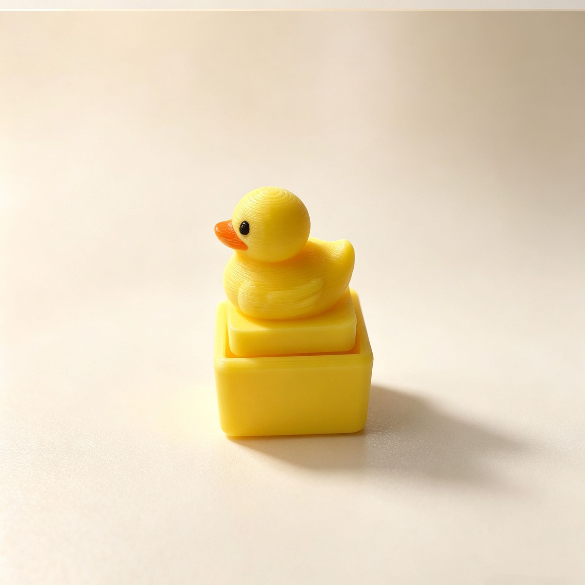 Cute Yellow Duck Press Keychai - Men'S Yellow Accessories recension och pris