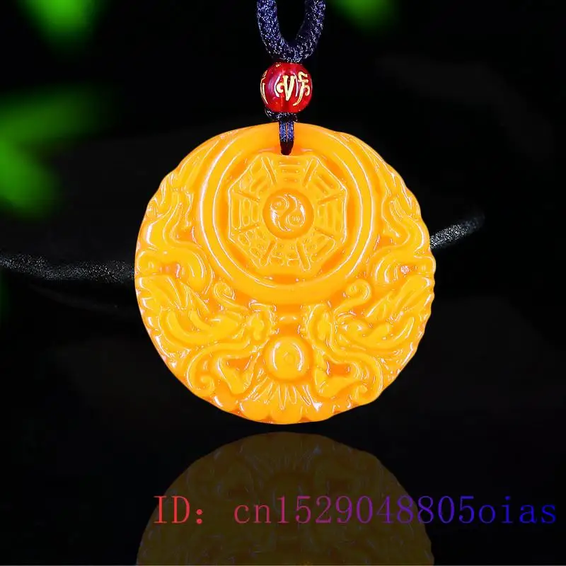 Yellow Jade Dragon Pendant Gif - Men'S Yellow Accessories recension och pris