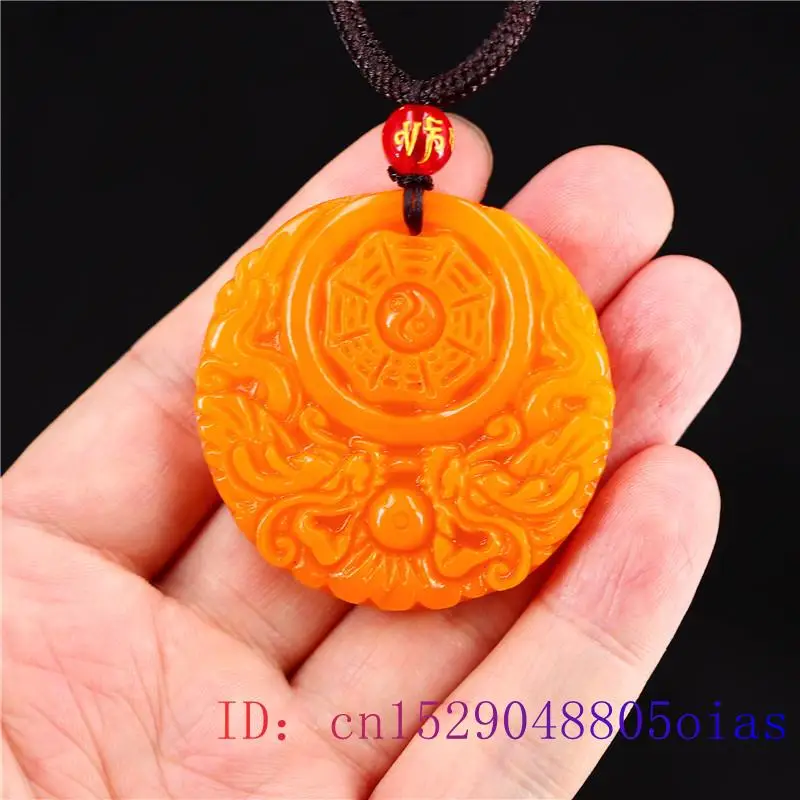 Yellow Jade Dragon Pendant Gif - Men'S Yellow Accessories recension och pris
