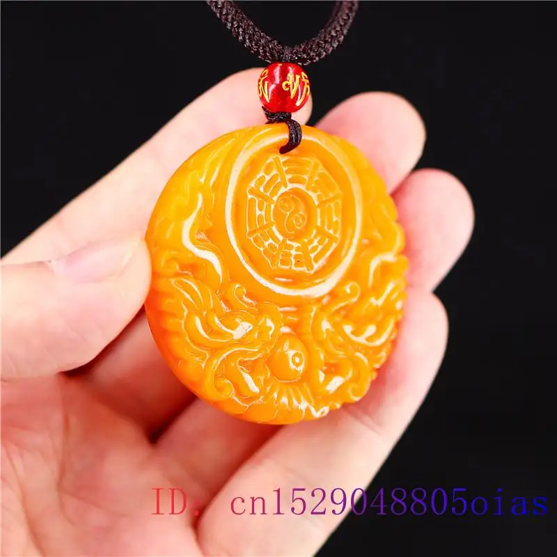 Yellow Jade Dragon Pendant Gif - Men'S Yellow Accessories recension och pris