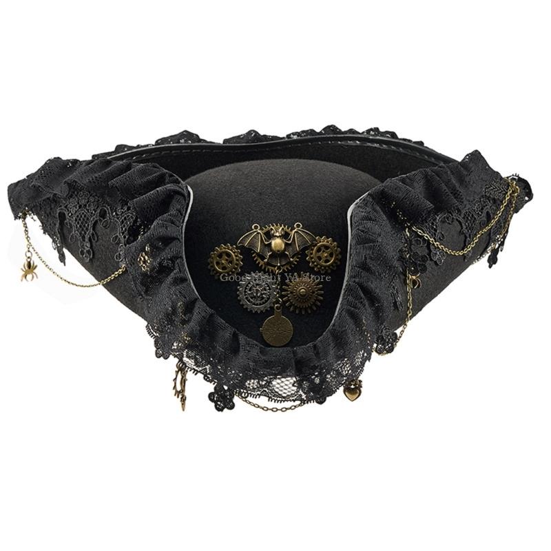 Lace Trim Bat Gear Pirate Hat  - Men'S Victorian Accessories recension och pris