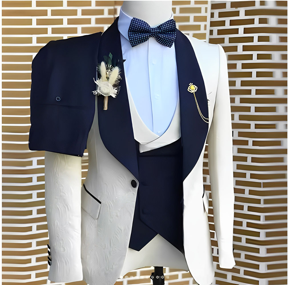 Elegant WhiteJacquard Suits Me - Men Accessories Elegant recension och pris