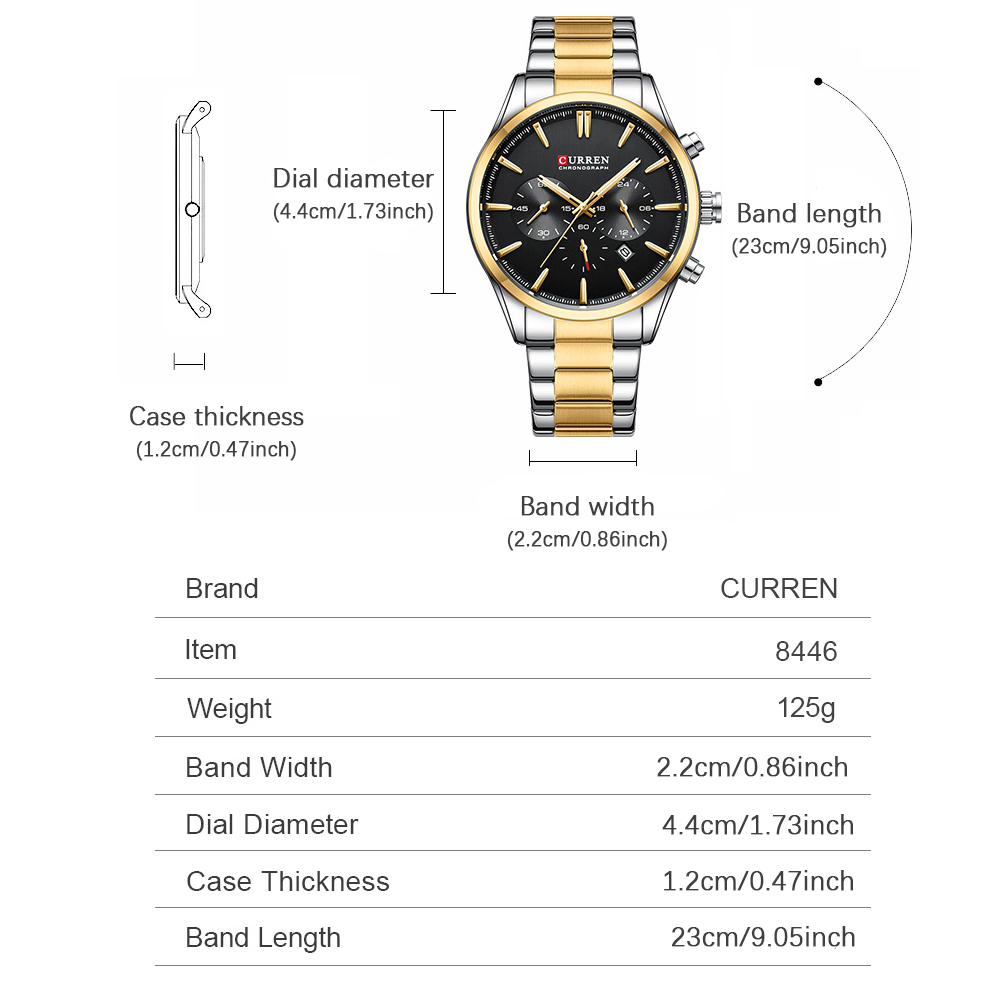 CURREN Casual Quartz Chrono Sp - Men'S Accessories Jewelry Bracelet recension och pris