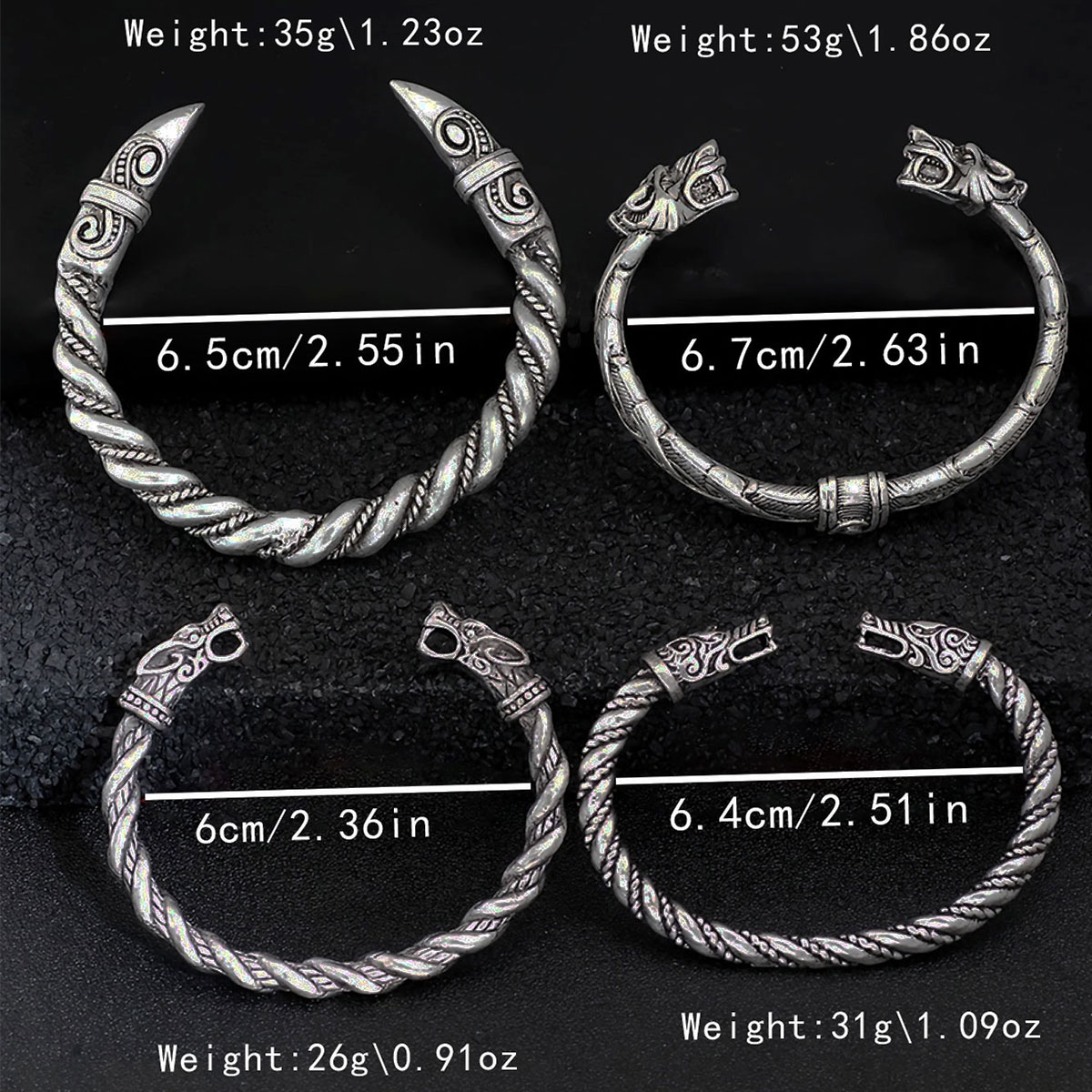 4-piece Nordic Viking Retro No - Men Accessories Ring And Bracelet recension och pris