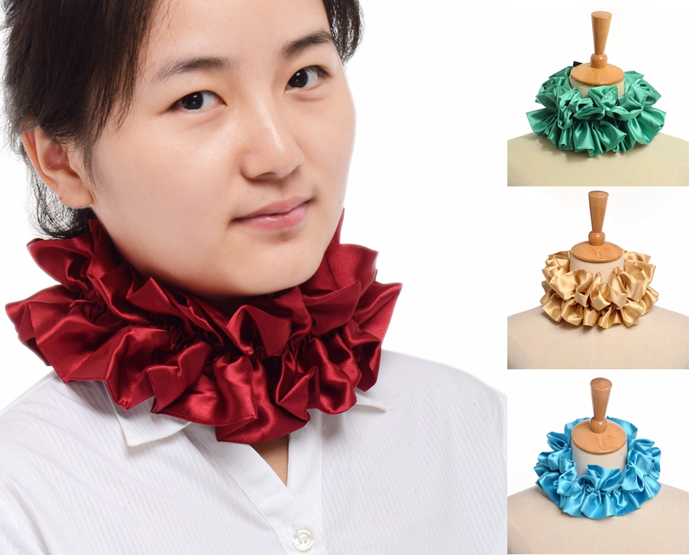 Clown Cosplay Satin Ruffled Ne - Men'S Victorian Accessories recension och pris