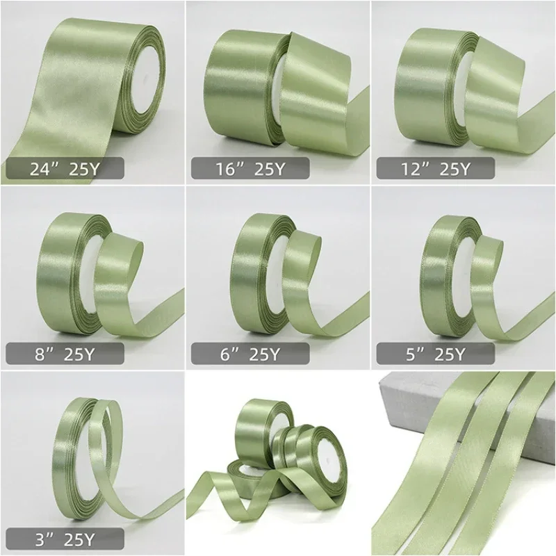 25yards Sage Green Ribbon Army - Men Accessories Bouquet recension och pris