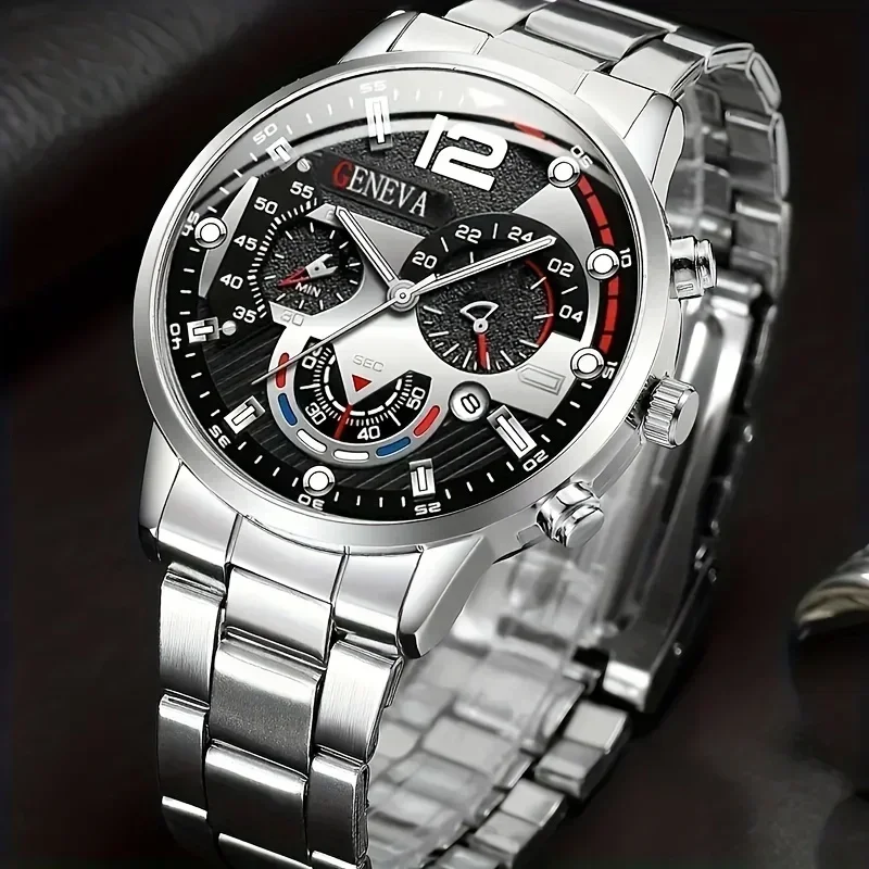 2pcs Stylish Round Face Quartz - Men Accessories Elegant recension och pris