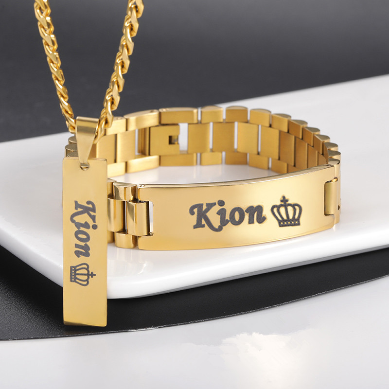 Custom Men Name Necklace Big B - Men'S Accessories Jewelry Bracelet recension och pris