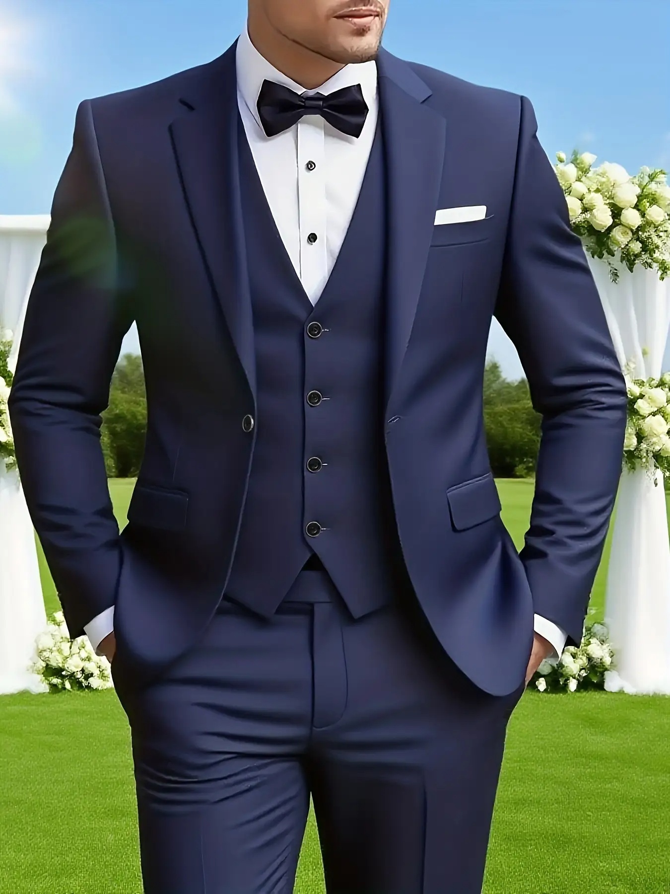 Men's Formal Office Suit 3-Pie - Men Accessories Elegant recension och pris