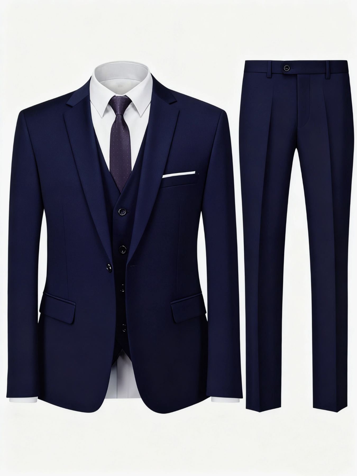Men's Formal Office Suit 3-Pie - Men Accessories Elegant recension och pris